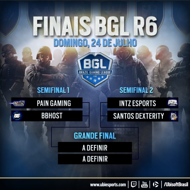 Tabela da final da Brazil Gaming League 2016 de Rainbow Six Siege