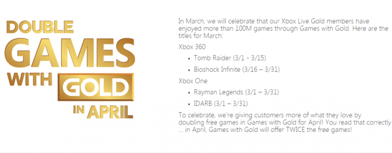 Imagem vazada sugere jogos da Games with Gold de Março