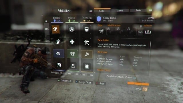 Árvore de habilidades de The Division