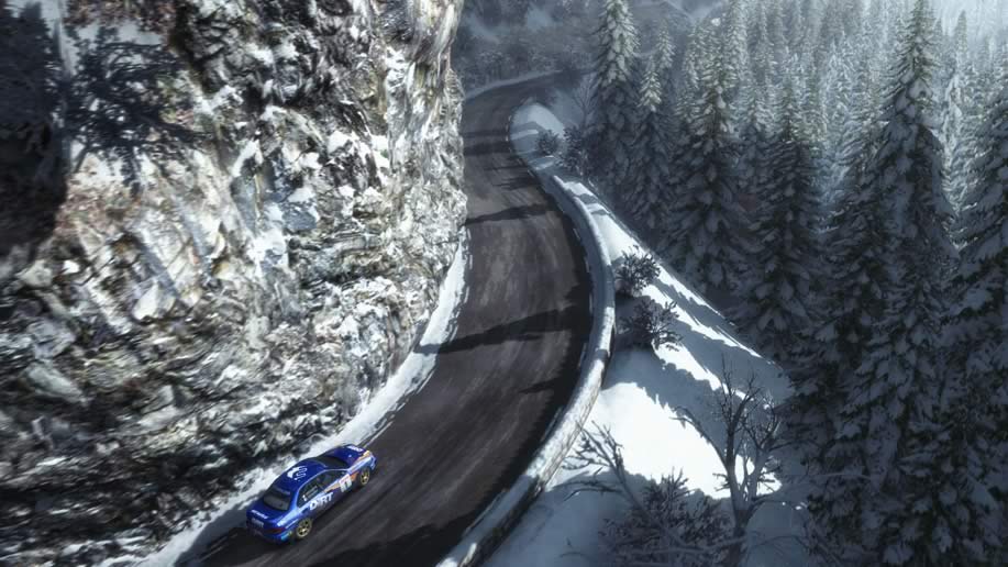 Dirt Rally subindo a montanha gelada