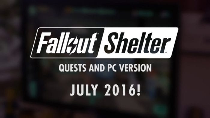 Fallout Shelter PC julho 2016
