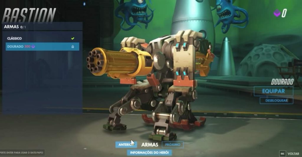 Galeria de armas em Overwatch
