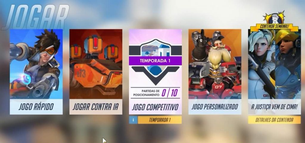 Modo competitivo na nova atualização de Overwatch