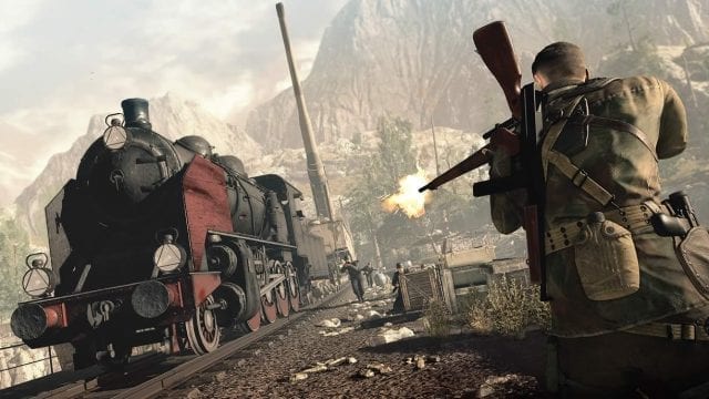 Sniper Elite 4 ataque no trem de ferro