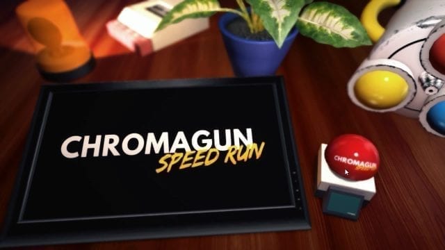 Tela de início do modo Speed Run de ChromaGun