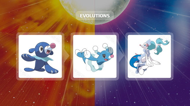 Popplio, Brionne e Primarina em Pokémon Sun & Moon
