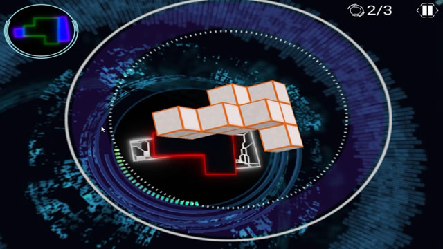 Os blocos 3D do jogo Security Hole