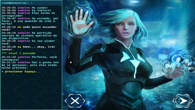Personagem misteriosa de Security Hole