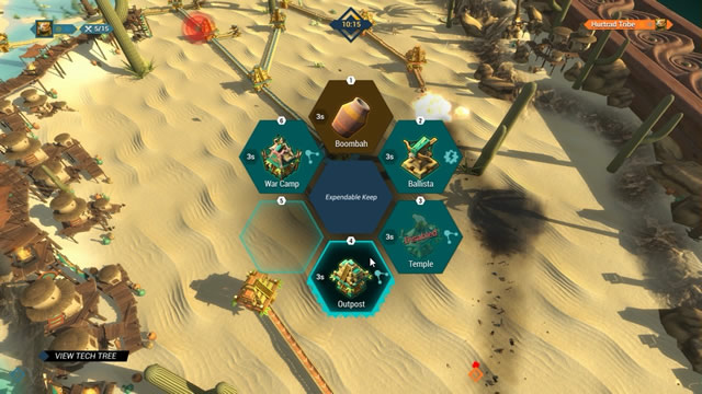 A destruição de torres em Siegecraft Commander e as opções do outpost