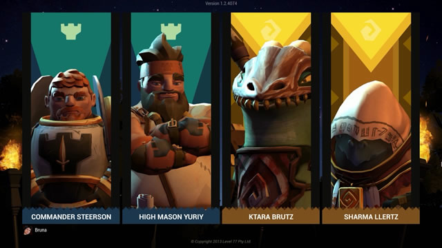Os personagens do jogo Siegecraft Commander