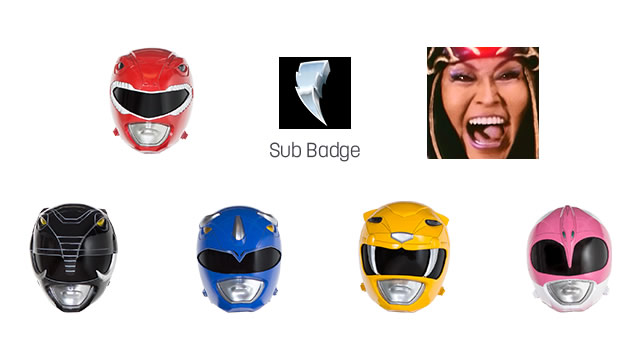 Emoticons do Power Ranger no Twitch