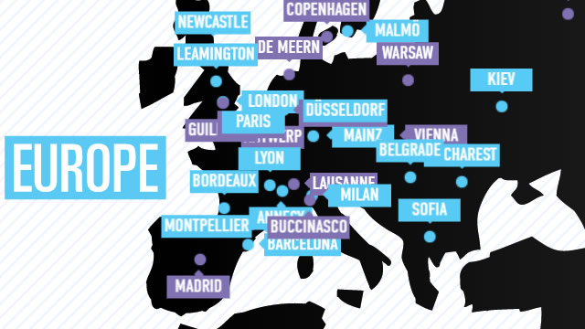 Os estúdios da Ubisoft na Europa