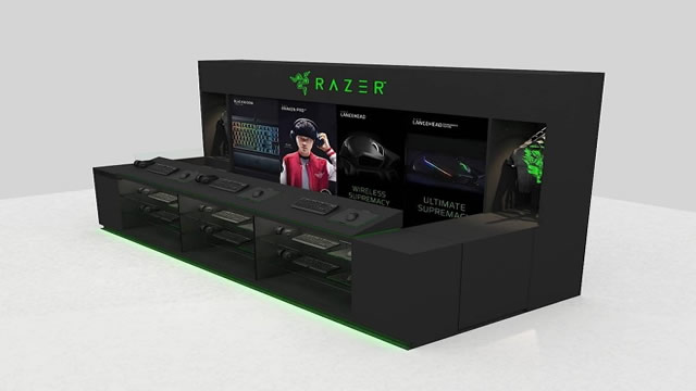 Quiosque da Razer no Brasil