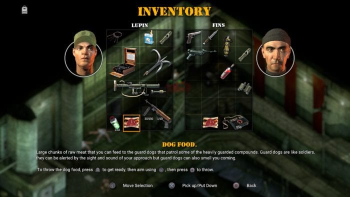 Inventário em Commandos 2 HD Remaster