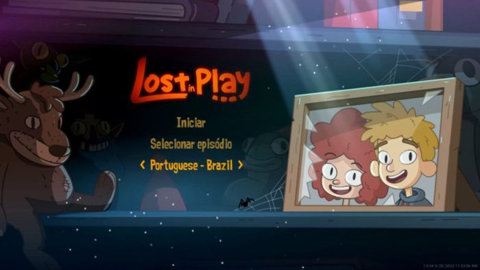 Tela de Início de Lost In Play