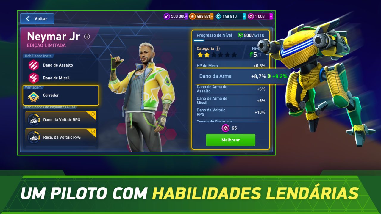 Neymar jr. em Mech Arena