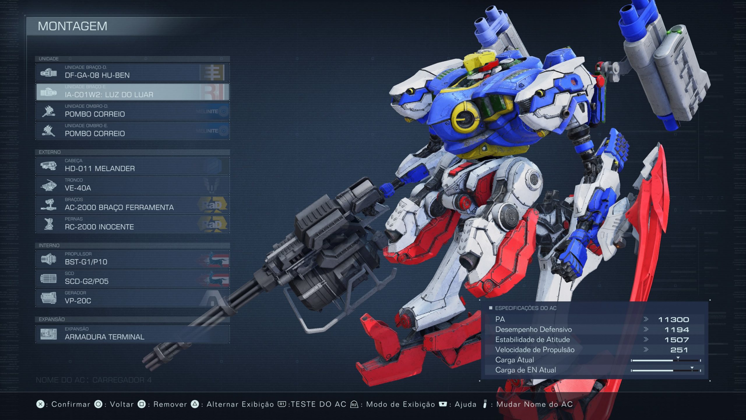 Customização em Armored Core VI