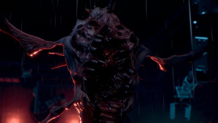 A imagem mostra um mostro do jogo Daymare 1994