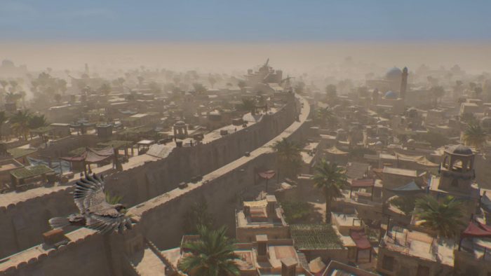Bagdá em Assassin's Creed Mirage vista por cima