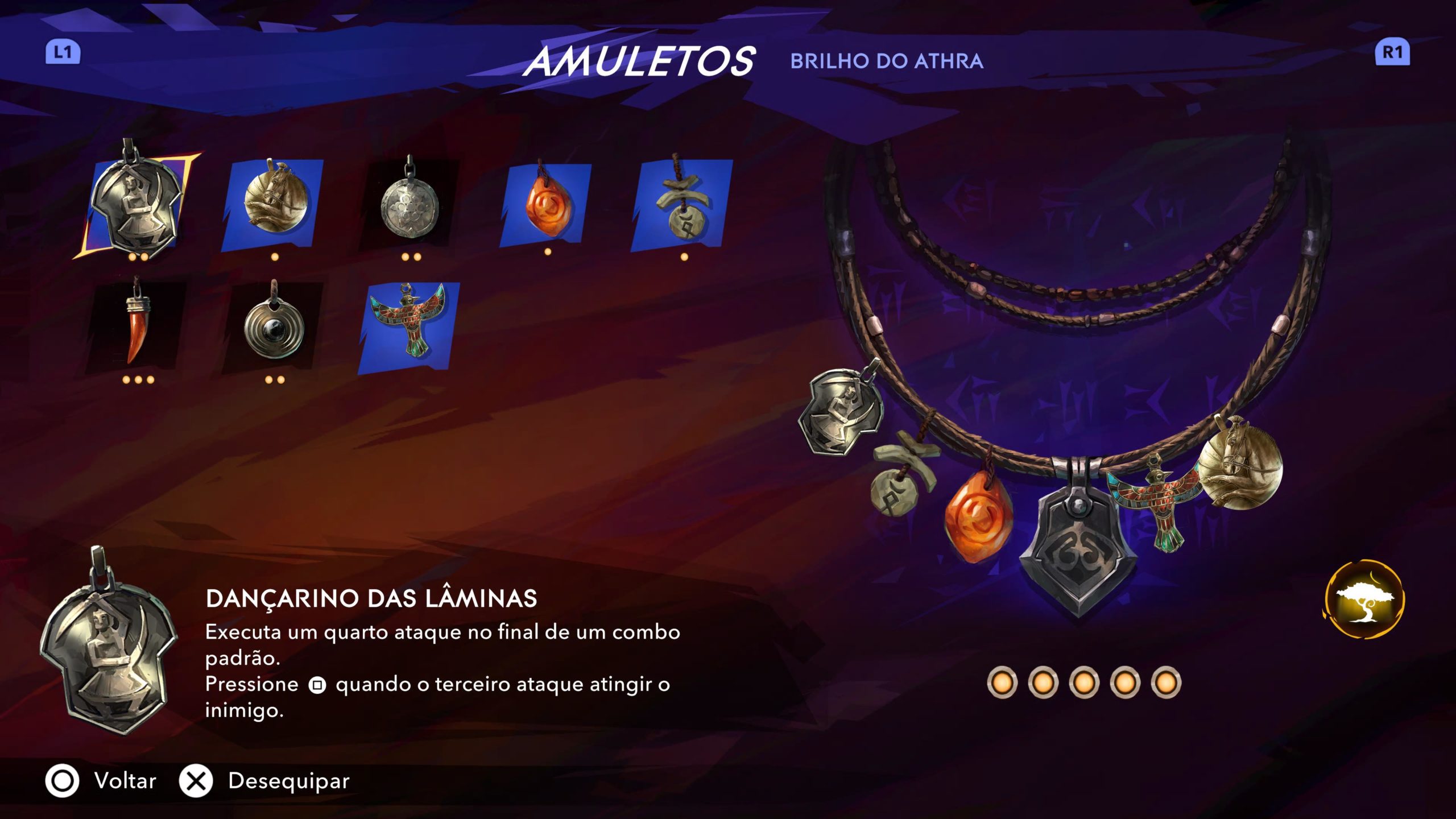 Amuletos em Prince of Persia: The Lost Crown