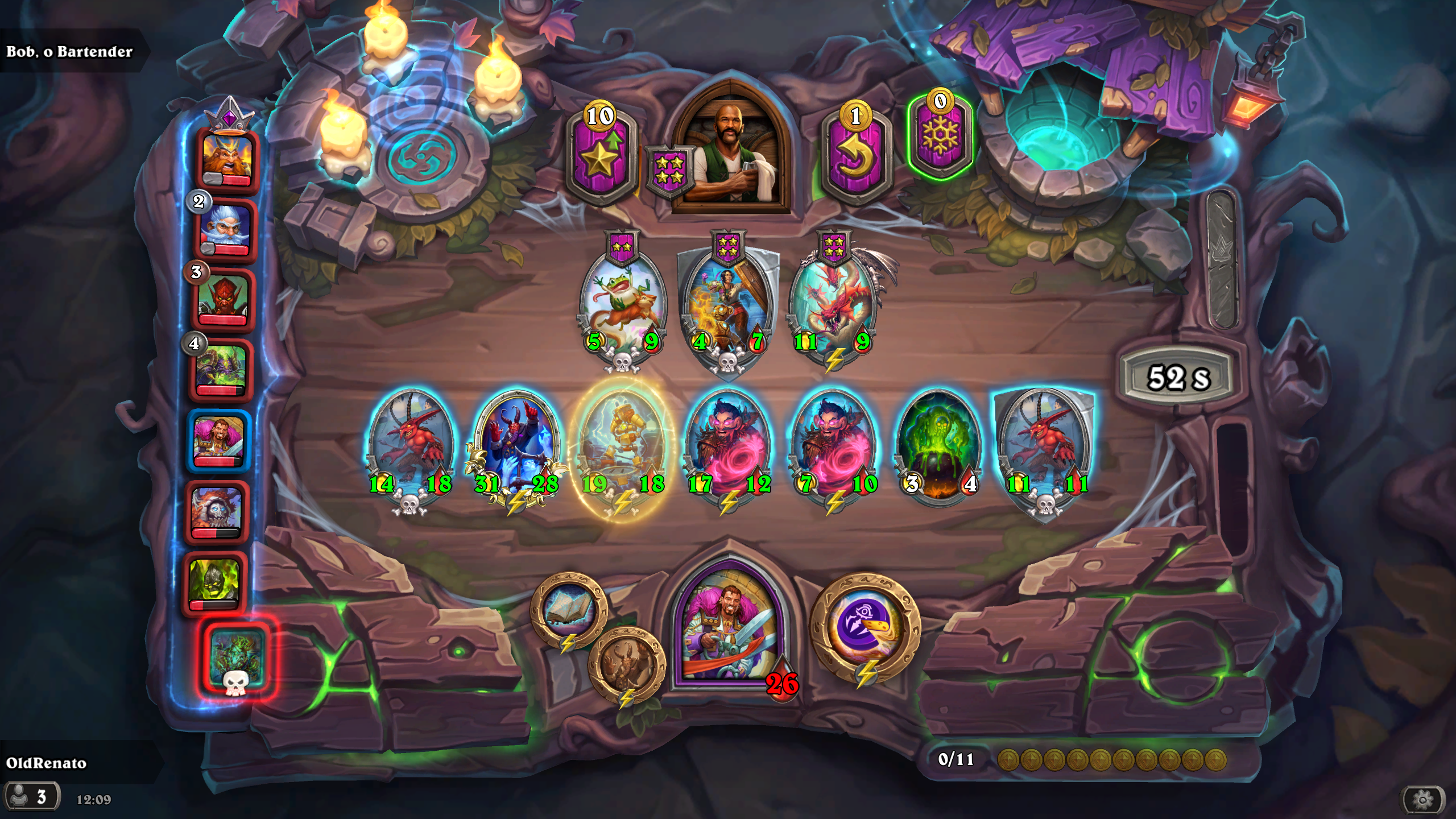 Mesa do campos de batalha. Passe de Temporada dos Campos de Batalha de Perigos no Paraíso - Hearthstone
