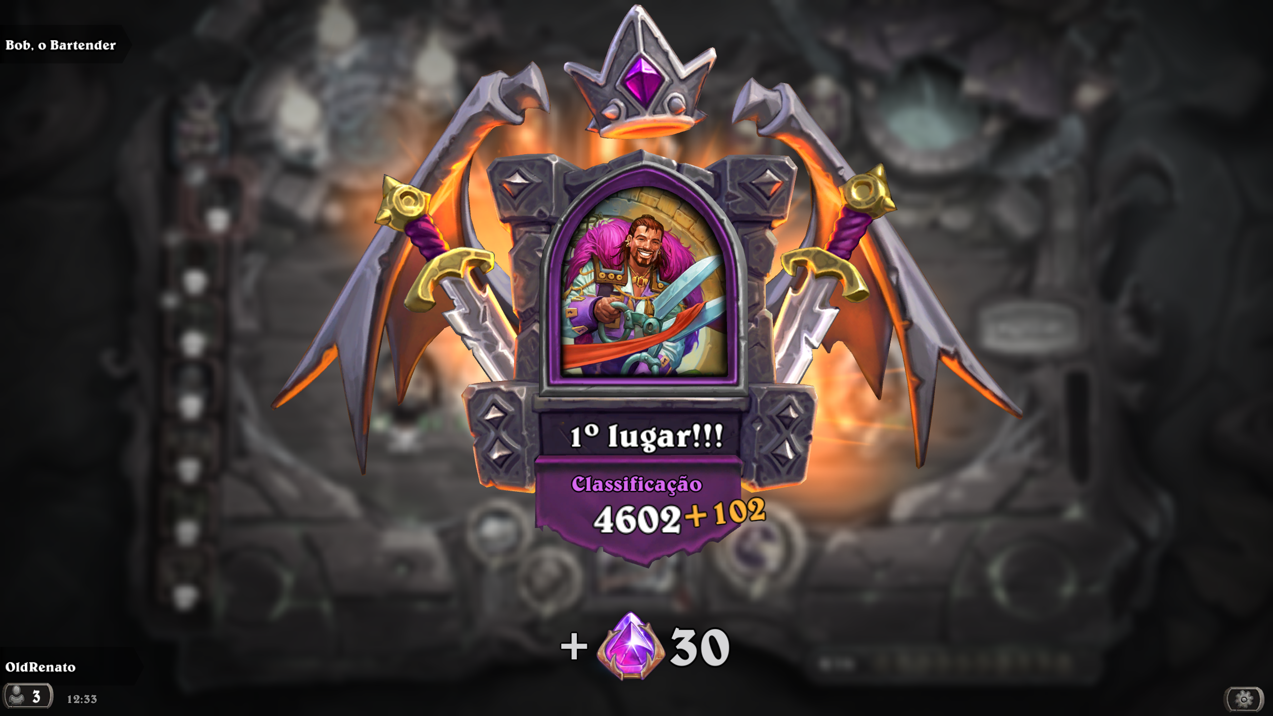 Primeiro lugar! Passe de Temporada dos Campos de Batalha de Perigos no Paraíso - Hearthstone