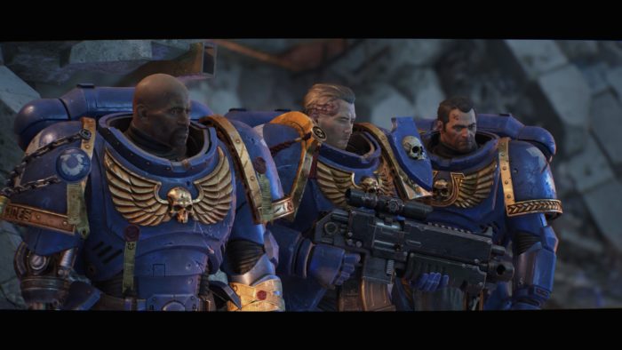 Titus, Chairon e Gadriel perfilados, um ao lado do outro 